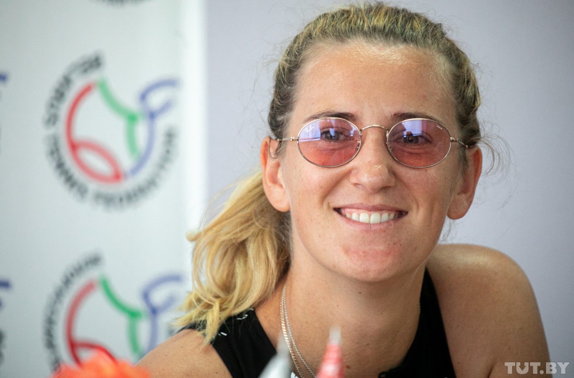 Victoria Azarenka at press conference